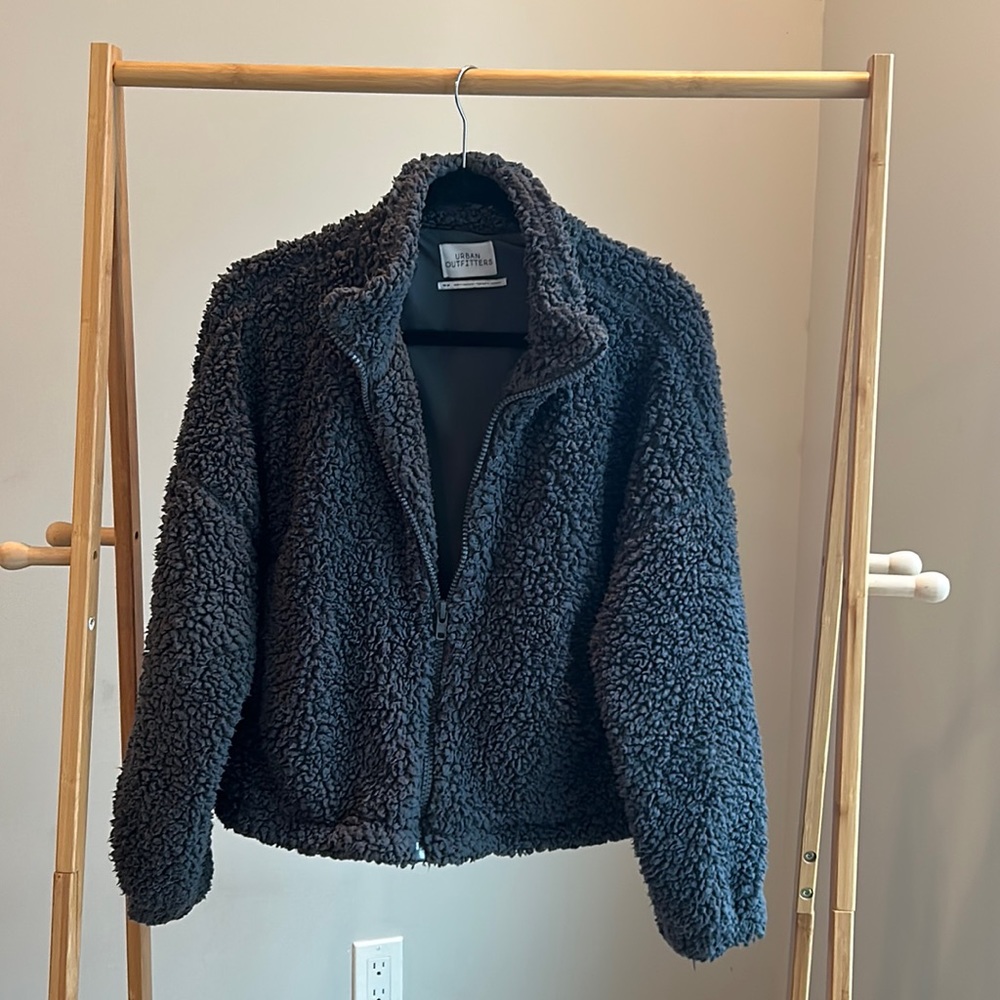 Urban Outfitters Willow Fuzzy Drawstring Jacket